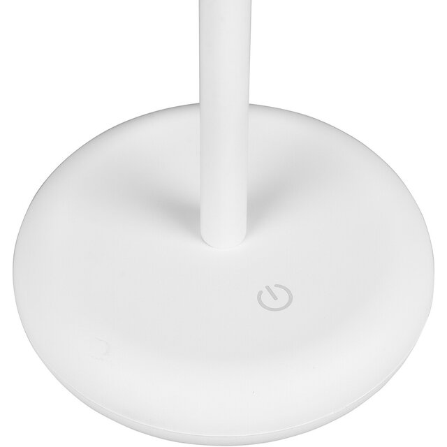 Dimbare LED tafellamp 2W warm wit 3000K oplaadbaar spatwaterdicht met ronde kap Dimbare LED tafellamp 2W warm wit 3000K oplaadbaar spatwaterdicht met ronde kap