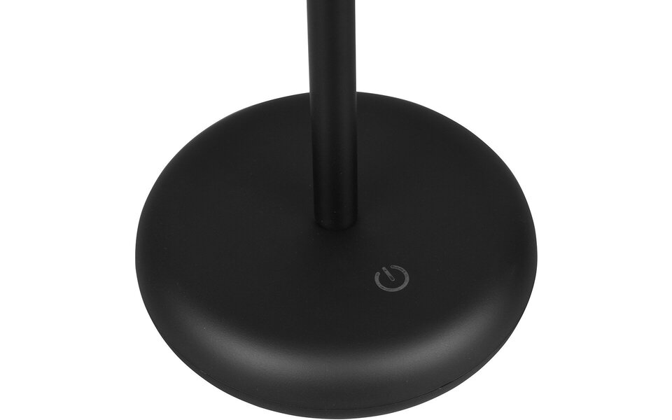 HLW LED Dimmable LED Table Lamp with Rechargeable Batteries - Warm White 3000K, Matte Black, Splashproof IP44