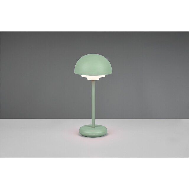 HLW LED Dimmable LED Table Lamp 2W - Round, Warm White 3000K, Splashproof IP44, Matte Green