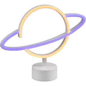 LED Tafellamp met USB - Rond Mat Wit - Energiezuinig 1.6W LED Tafellamp met USB - Rond Mat Wit - Energiezuinig 1.6W