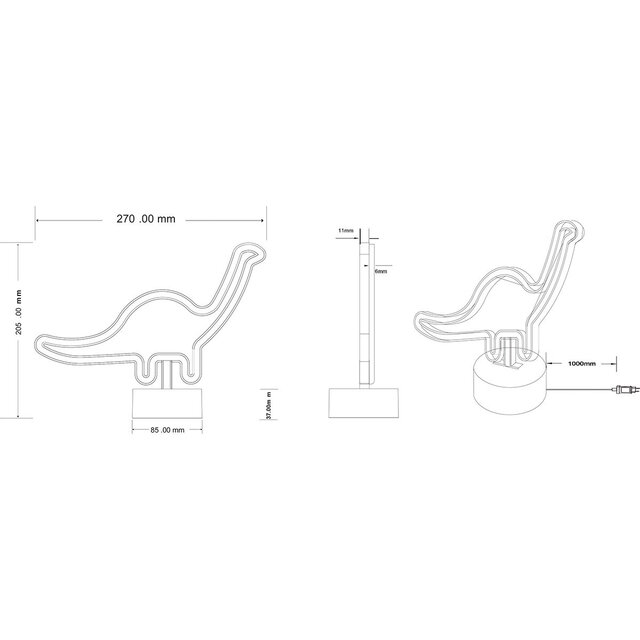 HLW LED LED Tafellamp - Tafelverlichting - Trion Camel - 1.6W - USB-aansluiting - Rond - Mat Wit - Kunststof