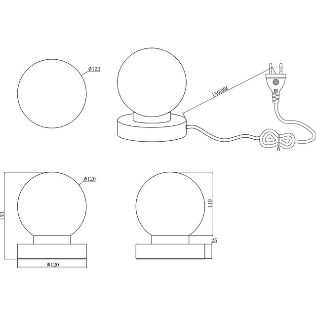 HLW LED LED Tafellamp - Tafelverlichting - Trion Baldo - E14 Fitting - Rond - Mat Zwart - Aluminium HLW LED LED Tafellamp - Tafelverlichting - Trion Baldo - E14 Fitting - Rond - Mat Zwart - Aluminium