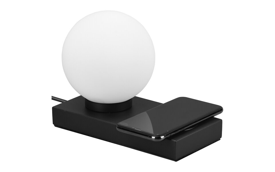 HLW LED LED Table Lamp - Table Lighting - Trion Cobra - E14 Fitting - Rectangular - Matte Black - Aluminum