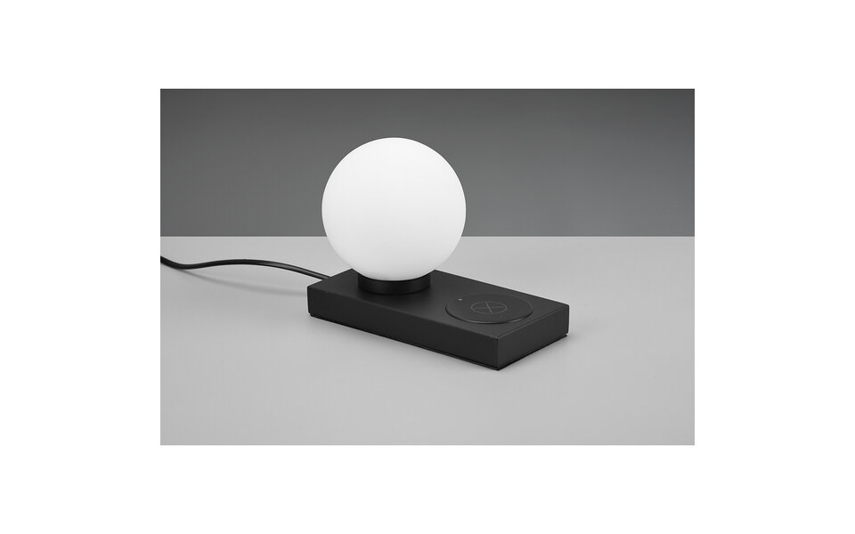 HLW LED LED Table Lamp - Table Lighting - Trion Cobra - E14 Fitting - Rectangular - Matte Black - Aluminum