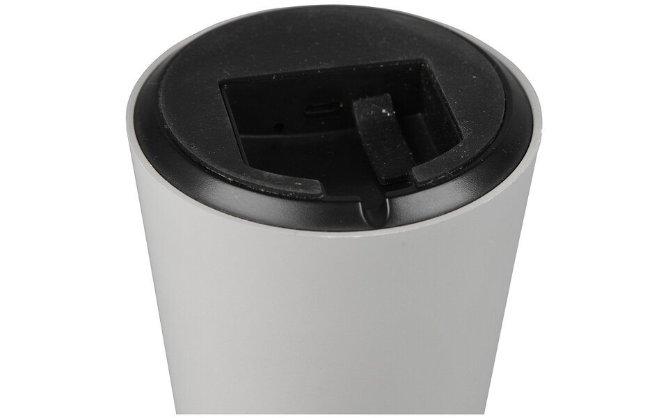 HLW LED Round Dimmable LED Table Lamp with USB Charging Function, Warm White 3000K, IP44 Splashproof