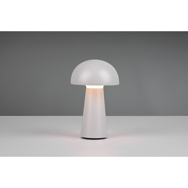 HLW LED Round Dimmable LED Table Lamp with USB Charging Function, Warm White 3000K, IP44 Splashproof