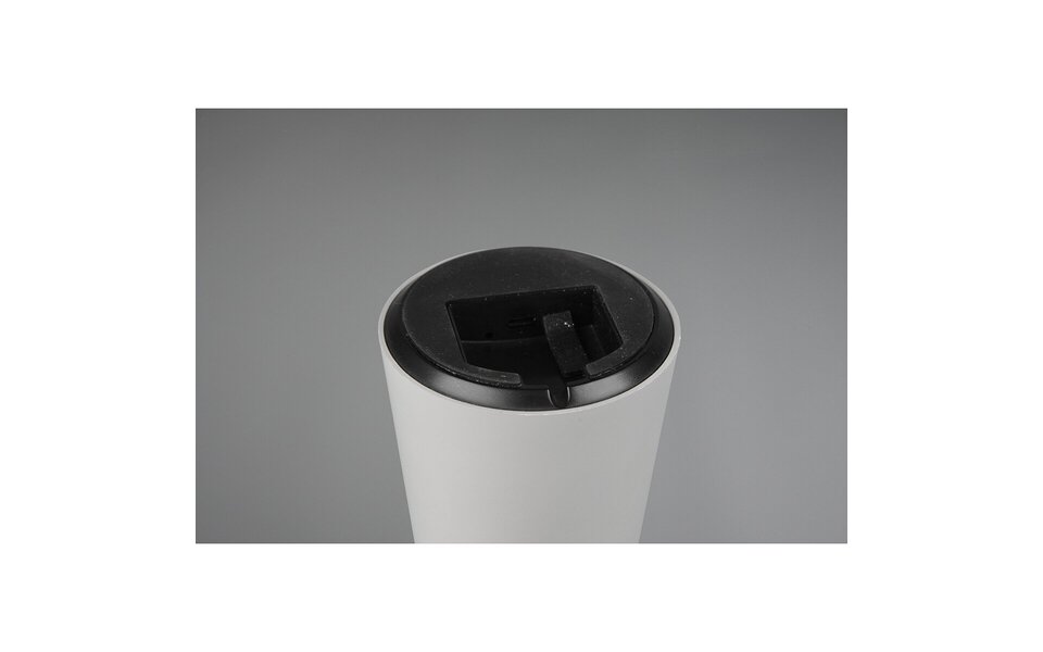 HLW LED Round Dimmable LED Table Lamp with USB Charging Function, Warm White 3000K, IP44 Splashproof