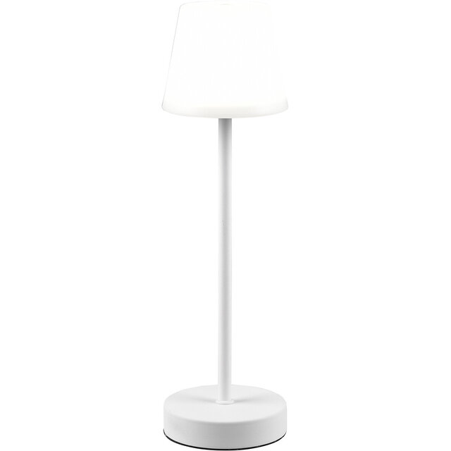 Ronde witte dimbare LED tafellamp zonder fitting, oplaadbaar en spatwaterdicht met 2.2W vermogen