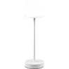Ronde witte dimbare LED tafellamp zonder fitting, oplaadbaar en spatwaterdicht met 2.2W vermogen
