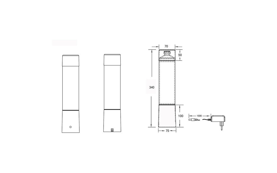 HLW LED LED Table Lamp - Trion Wuka Tornado - 0.9W - Warm White 3000K - Round - Matte Black - Plastic