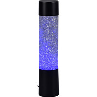 LED Table Lamp - Trion Wuka Glitter - 0.9W - Warm White 3000K - Round - Matte Black - Plastic