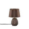 LED Table Lamp - Trion Aroniz - E14 Fitting - Round - Brown - Ceramic