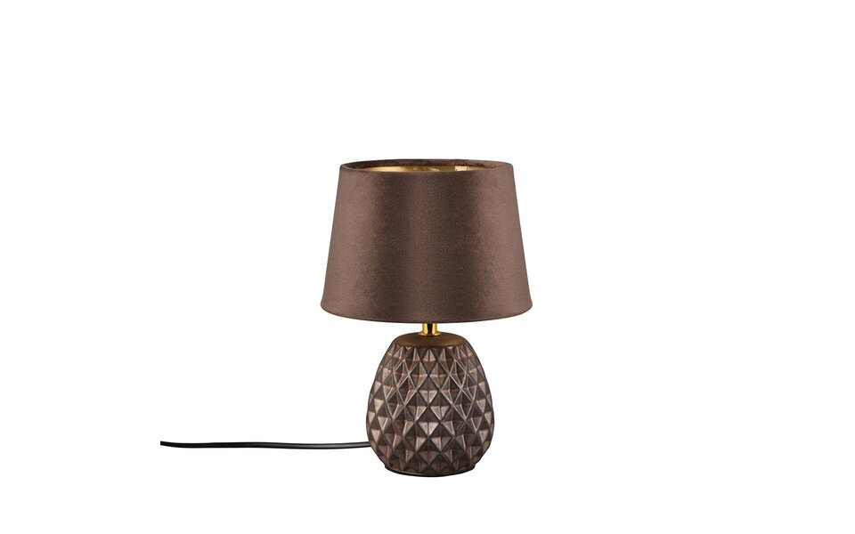 HLW LED LED Table Lamp - Trion Aroniz - E14 Fitting - Round - Brown - Ceramic