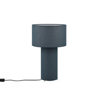 LED Table Lamp - Trion Balin - E27 Fitting - Round - Blue - Textile