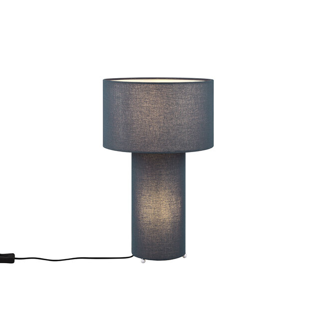 HLW LED LED Table Lamp - Trion Balin - E27 Fitting - Round - Blue - Textile