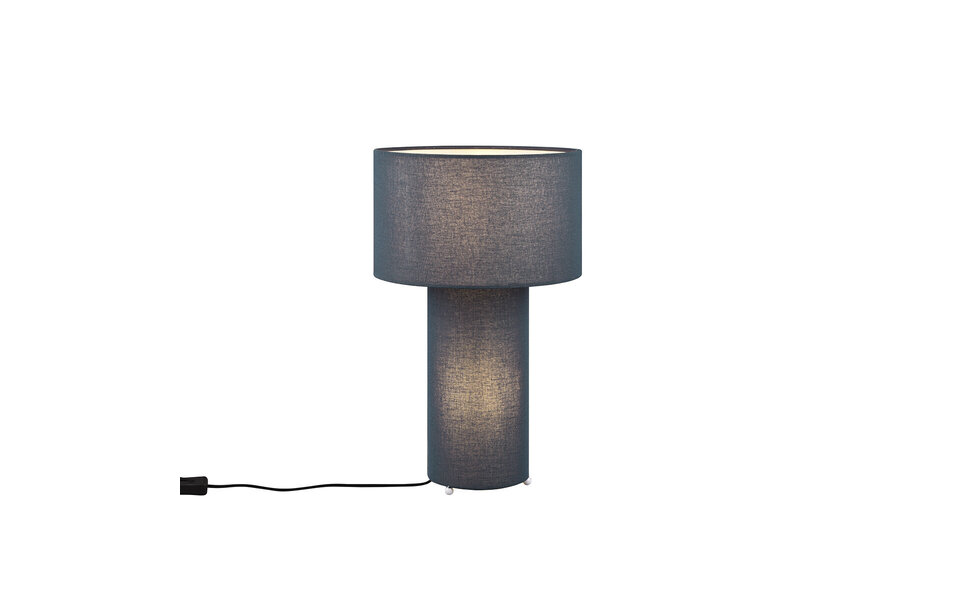 HLW LED LED Table Lamp - Trion Balin - E27 Fitting - Round - Blue - Textile