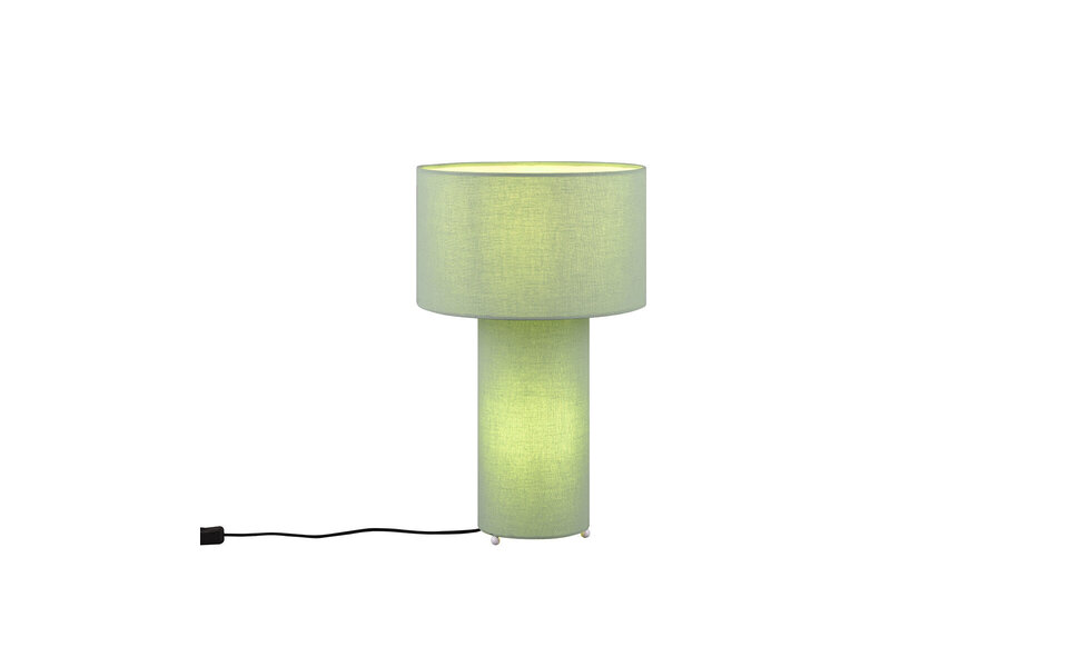 HLW LED LED Table Lamp - Trion Balin - E27 Fitting - Round - Green - Textile HLW LED LED Table Lamp - Trion Balin - E27 Fitting - Round - Green - Textile