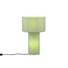 Ronde groene textiel tafellamp met E27 fitting en maximaal 10W LED verlichting
