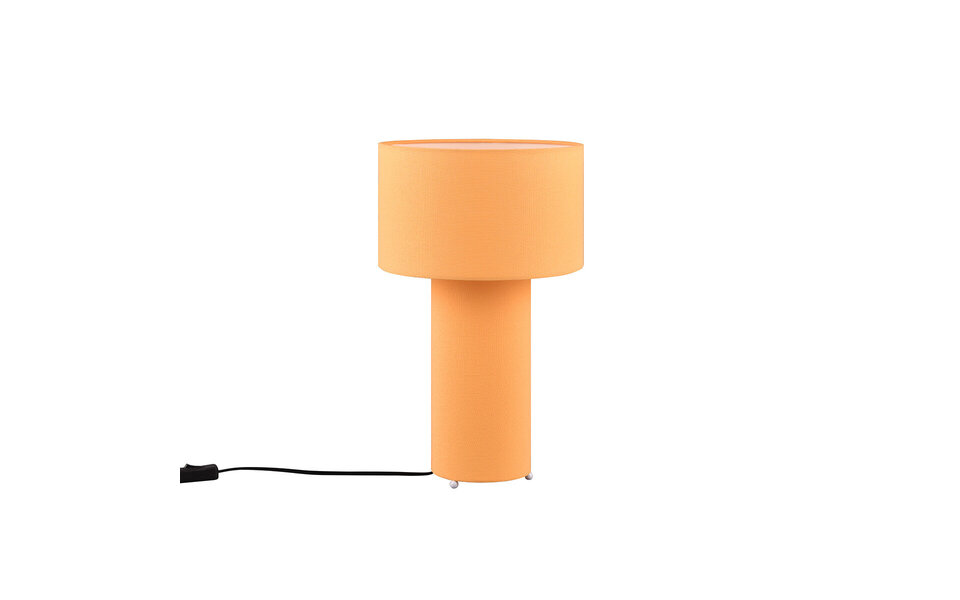 HLW LED LED Table Lamp - Trion Balin - E27 Fitting - Round - Yellow - Textile