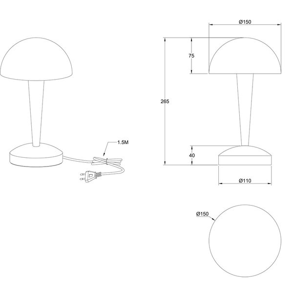 HLW LED LED Tafellamp Trion Candin met Mat Nikkel Armatuur en E14 Fitting - 1 Lichtpunt HLW LED LED Tafellamp Trion Candin met Mat Nikkel Armatuur en E14 Fitting - 1 Lichtpunt