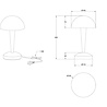 HLW LED LED Tafellamp - Trion Candin - E14 Fitting - Warm Wit 3000K - Zwart/Chroom