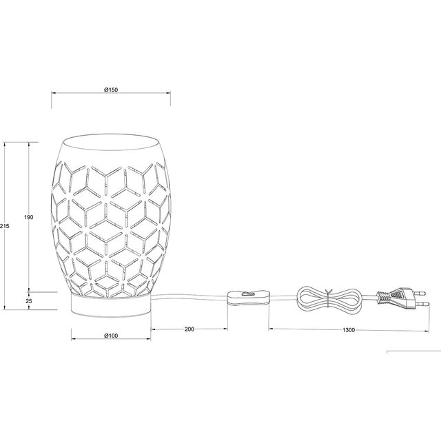 Ronde matwitte metalen LED tafellamp met E27 fitting en maximaal 28 watt vermogen Ronde matwitte metalen LED tafellamp met E27 fitting en maximaal 28 watt vermogen