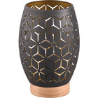 HLW LED LED Table Lamp - Table Lighting - Trion Dabi - E27 Fitting - Round - Black/Gold - Metal