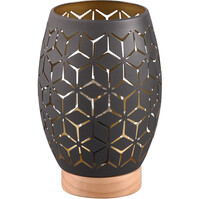 LED Tafellamp - Tafelverlichting - Trion Dabi - E27 Fitting - Rond - Zwart/Goud - Metaal LED Tafellamp - Tafelverlichting - Trion Dabi - E27 Fitting - Rond - Zwart/Goud - Metaal