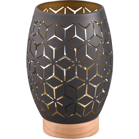 LED Tafellamp | Trion Dabi | Zwart Goud Metaal | E27 Fitting | Vermogen: Tot 28W LED Tafellamp | Trion Dabi | Zwart Goud Metaal | E27 Fitting | Vermogen: Tot 28W