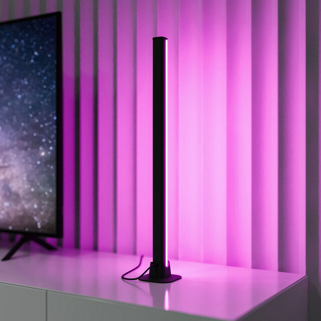 HLW LED LED Table Lamp - Trion Toy - 5W - RGBW - Dimmable - Remote Control - Round - Black - Metal HLW LED LED Table Lamp - Trion Toy - 5W - RGBW - Dimmable - Remote Control - Round - Black - Metal