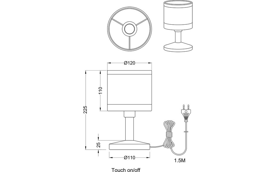 HLW LED LED Tafellamp - Tafelverlichting - Trion Vamos - E14 Fitting - Rond - Mat Zwart - Metaal HLW LED LED Tafellamp - Tafelverlichting - Trion Vamos - E14 Fitting - Rond - Mat Zwart - Metaal