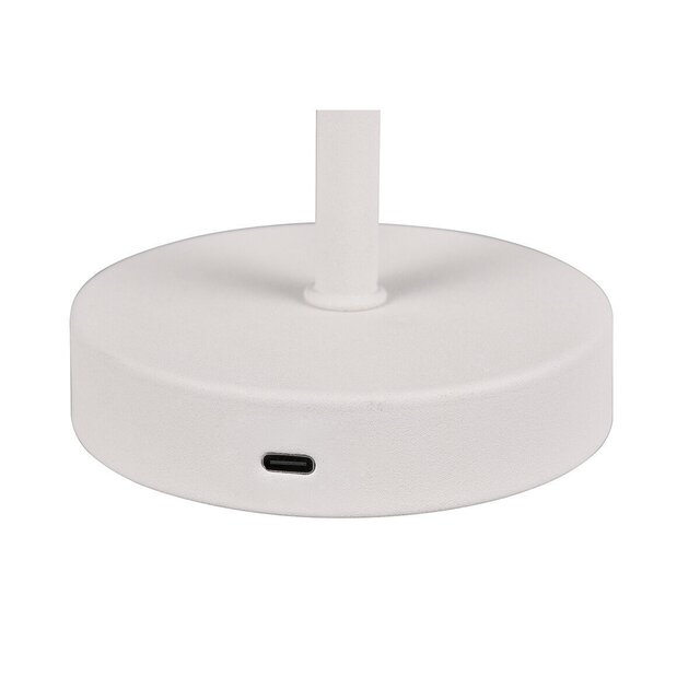 HLW LED LED Table Lamp and Metal Matte White with Warm White 2700K–3000K, 5W LED HLW LED LED Table Lamp and Metal Matte White with Warm White 2700K–3000K, 5W LED