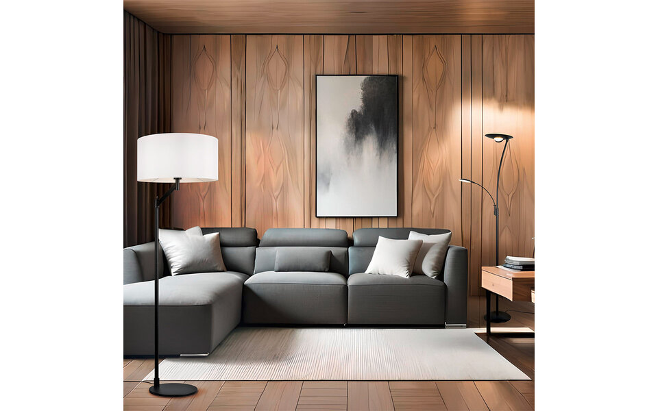 HLW LED LED Table Lamp - Trion Alia - E27 Fitting - Round - Matte Black - Metal