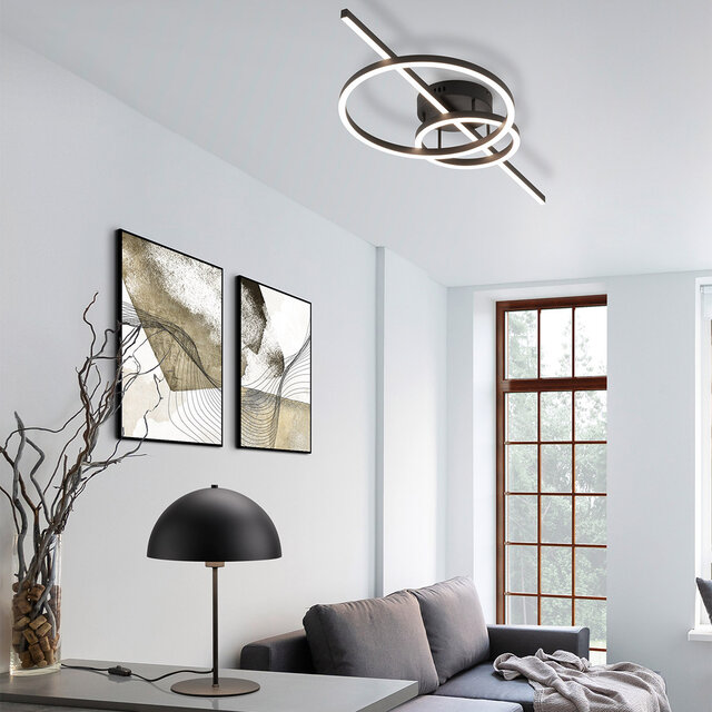 HLW LED LED Tafellamp - Trion Alia - E27 Fitting - Rond - Mat Zwart - Metaal HLW LED LED Tafellamp - Trion Alia - E27 Fitting - Rond - Mat Zwart - Metaal