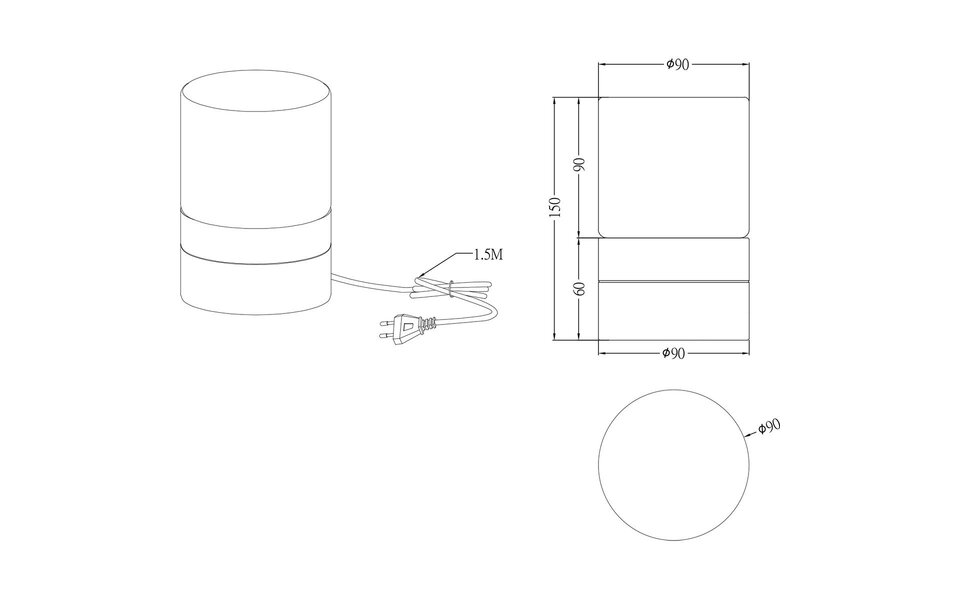 HLW LED LED Table Lamp - Table Lighting - Trion Ria - E14 Fitting - Round - Matte Black - Metal HLW LED LED Table Lamp - Table Lighting - Trion Ria - E14 Fitting - Round - Matte Black - Metal