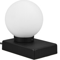 LED Tafellamp - Tafelverlichting - Trion Ivar - E14 Fitting -  Rond - Mat Zwart- Metaal