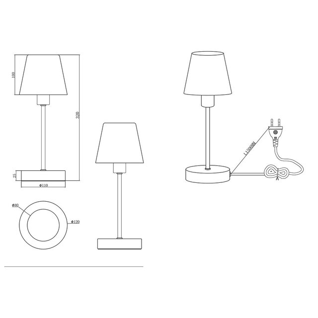 HLW LED LED Table Lamp - Table Lighting - Trion Siu - E14 Fitting - Cone - Chrome - Metal HLW LED LED Table Lamp - Table Lighting - Trion Siu - E14 Fitting - Cone - Chrome - Metal