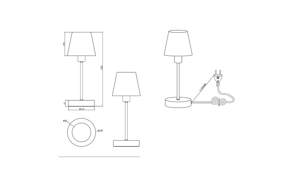 HLW LED LED Tafellamp - Tafelverlichting - Trion Siu - E14 Fitting - Kegel - Chroom - Metaal