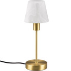 HLW LED LED Tafellamp - Tafelverlichting - Trion Siu - E14 Fitting - Kegel - Mat Messing - Metaal