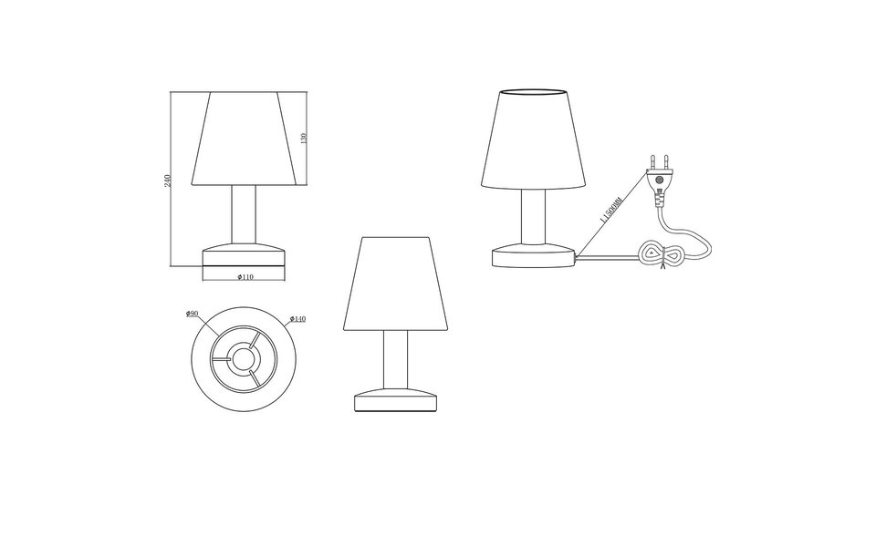 HLW LED LED Tafellamp - Trion Masti - E14 Fitting - 1 lichtpunt - Mat Nikkel - Metaal - Witte Lampenkap HLW LED LED Tafellamp - Trion Masti - E14 Fitting - 1 lichtpunt - Mat Nikkel - Metaal - Witte Lampenkap