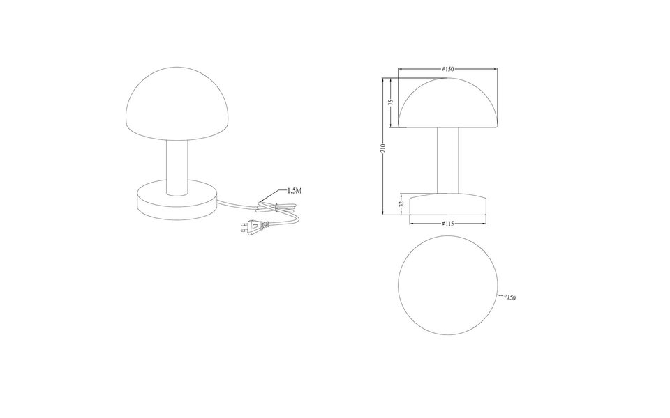 HLW LED LED Table Lamp - Trion Nini - E14 Fitting - 1 light source - Chrome - Metal - Brushed Aluminum Glass