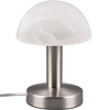 LED Table Lamp - Trion Nini - E14 Fitting - 1 light source - Matte Nickel - Metal - White Brushed Glass