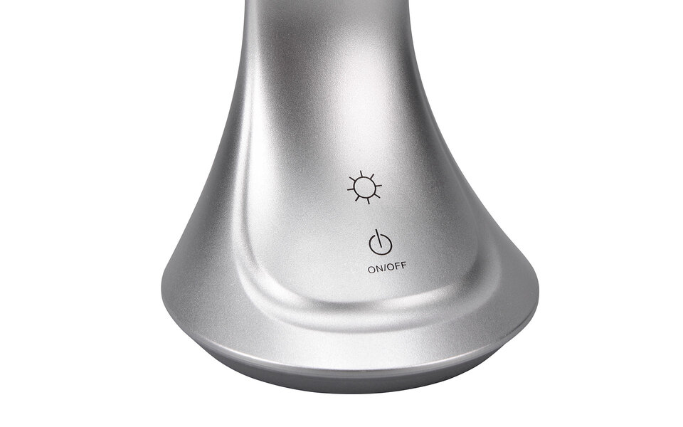 HLW LED LED Bureaulamp - Trion Taty - 4W - Natuurlijk Wit 4000K - Oplaadbare batterijen - Titaan - Kunststof