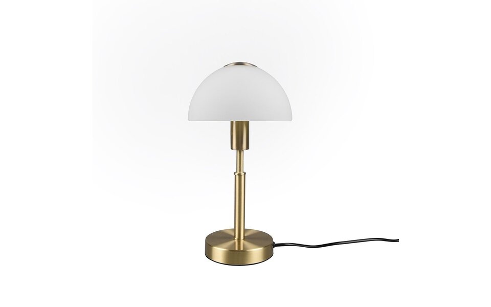 HLW LED LED Table Lamp - Trion Dani - E14 Fitting - 1 light source - Matte Brass - Metal - White Glass HLW LED LED Table Lamp - Trion Dani - E14 Fitting - 1 light source - Matte Brass - Metal - White Glass