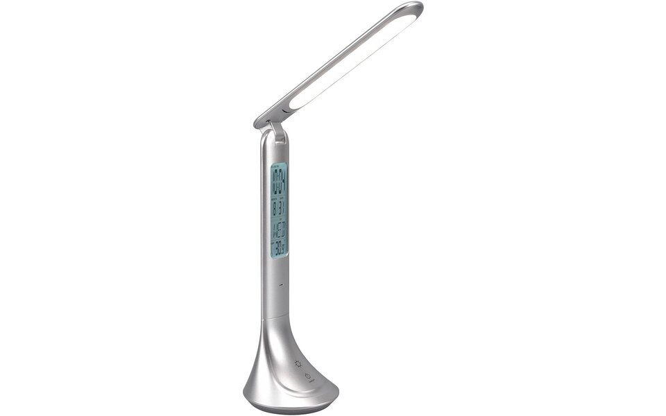 HLW LED LED Bureaulamp 4W met Stoffen Kap, Neutraal Wit Licht & Oplaadbaar