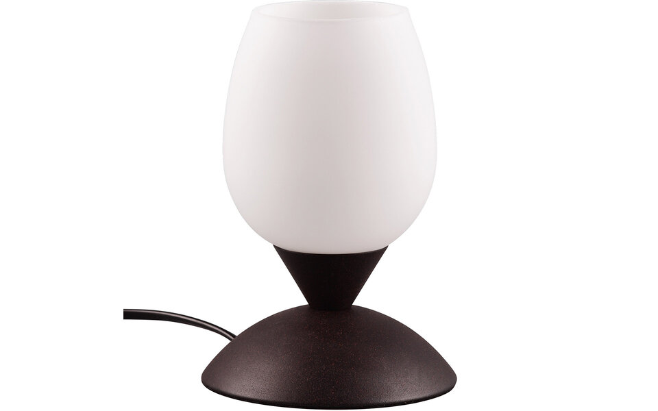 HLW LED LED Table Lamp - Trion Bekre - E14 Fitting - 1 light source - Rust Red - Metal - White Glass