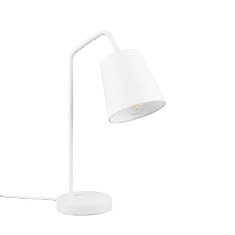 Verstelbare LED Tafellamp met Mat Wit Metalen Design en E27 Fitting Verstelbare LED Tafellamp met Mat Wit Metalen Design en E27 Fitting