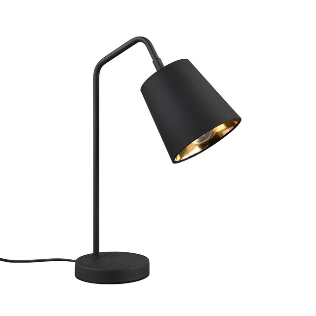 Mat zwarte verstelbare metalen LED tafellamp met E27 fitting tot 40W Mat zwarte verstelbare metalen LED tafellamp met E27 fitting tot 40W