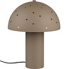 Taupe metalen LED tafellamp met E14 fitting en één lichtpunt tot 28W Taupe metalen LED tafellamp met E14 fitting en één lichtpunt tot 28W