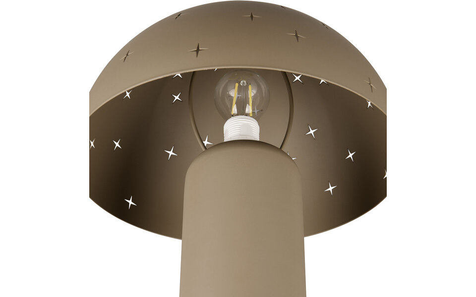 HLW LED LED Table Lamp - Trion Ates - E14 Fitting - 1 light point - Max 28W - Taupe - Metal HLW LED LED Table Lamp - Trion Ates - E14 Fitting - 1 light point - Max 28W - Taupe - Metal